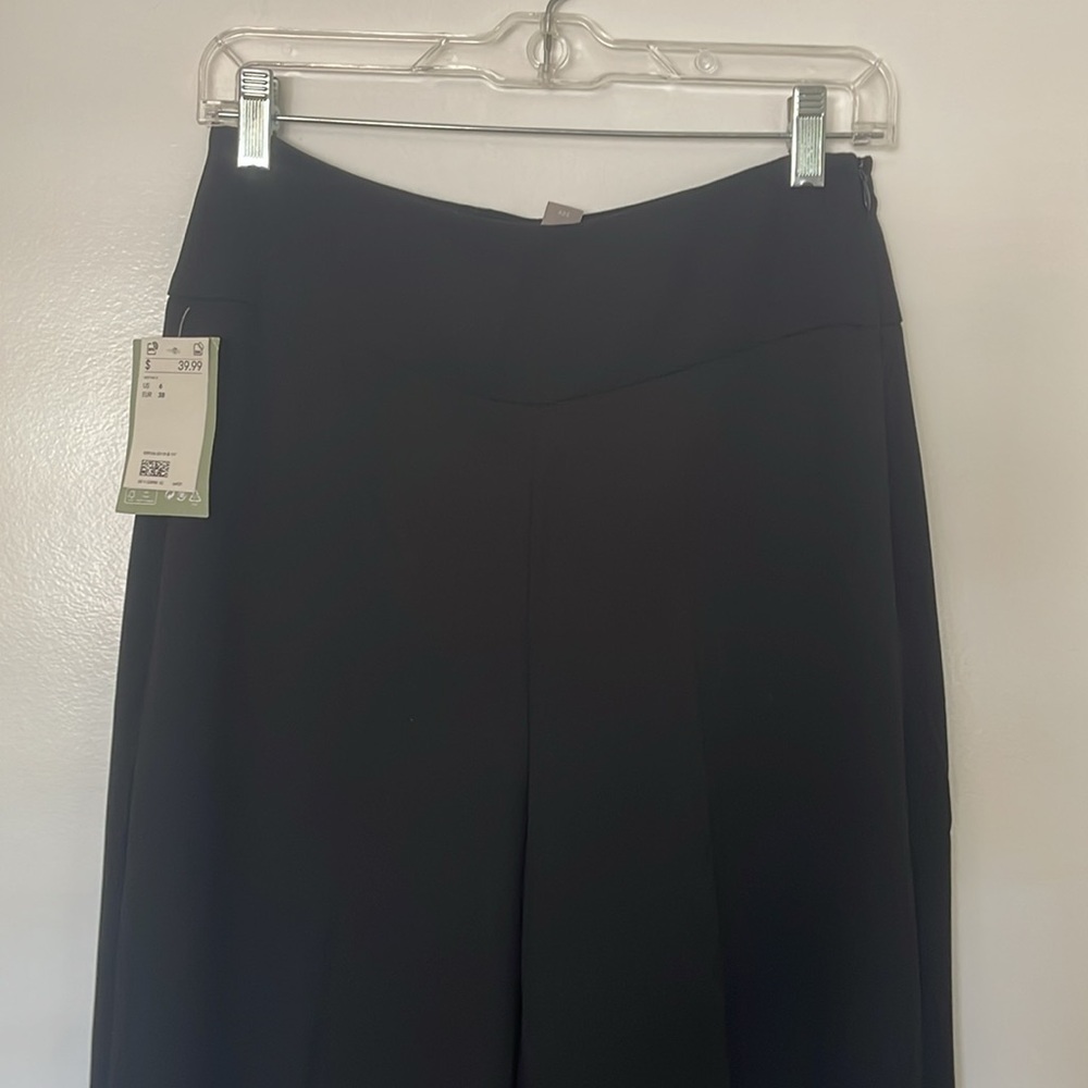 Black Wide Leg High-Waisted Pants